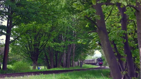 Steam train 80080 standard tank engine approaching Ramsbottom  Stock Footage 59169388