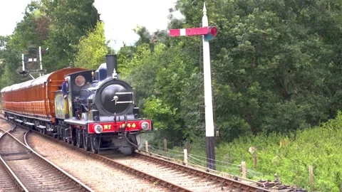 Steam train and carriages Stock Footage 211029113