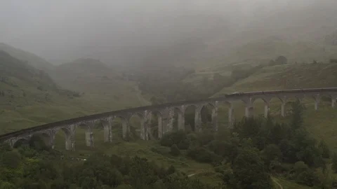 Steam Train Bridge Video stock 128049050