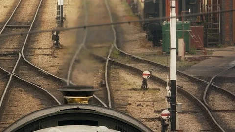 Steam Train Chimney with Audio Stock Footage 99155226