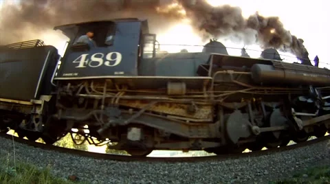 Steam Train Close up Video stock 40723384