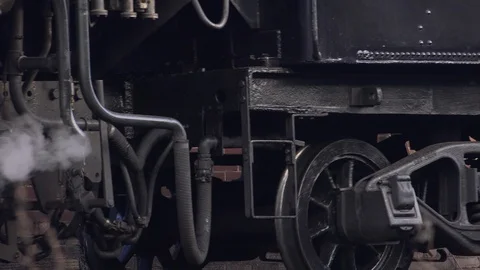 Steam Train close up old style image UK England 4K Stock-Footage 104168720