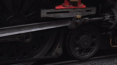 Steam Train close up old style image UK England 4K Stock Footage 121393468