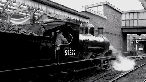 Steam Train close up old style image UK England 4K Video stock 121394909