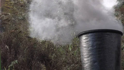 Steam Train close up old style image of chimney UK England 4K Stock-Footage 122351143