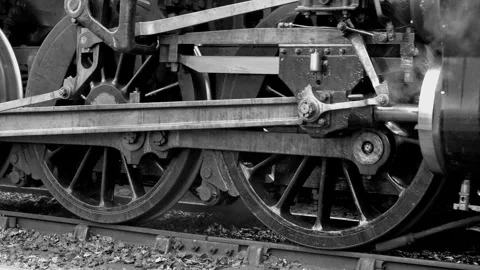 Steam Train close up old style image UK England 4K Stock Footage 173591333