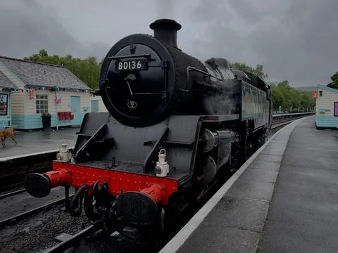 Steam Train Closeup Foto stock