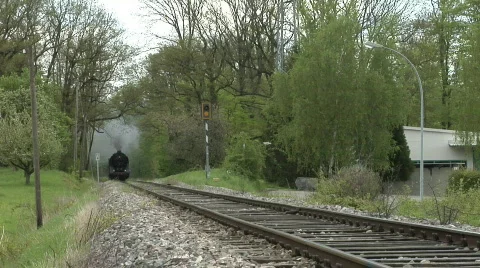 Steam train coming Vídeo Stock 117098