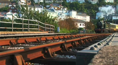 Steam train in the countryside Stock Footage 266238