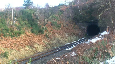 Steam train in the countryside Stock Footage 324447