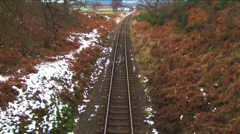 Steam train in the countryside Stock Footage 325378