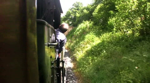 Steam Train in the countryside Stock Footage 453559