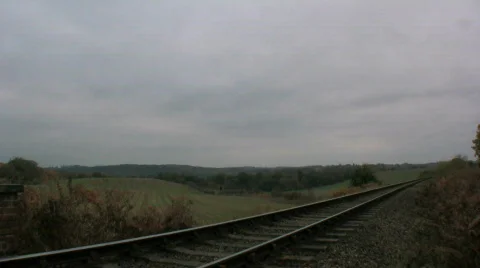 Steam train in countryside Stock Footage 544759
