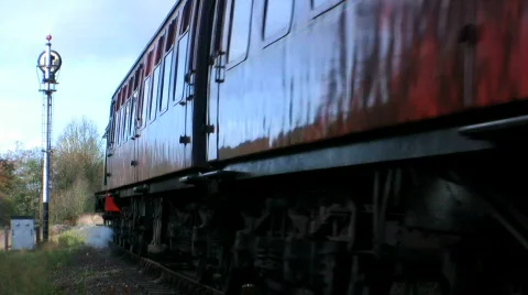 Steam Train in the countryside Stock Footage 546735