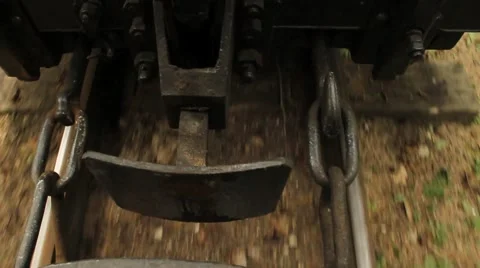 Steam train coupling Vídeo Stock 6707934