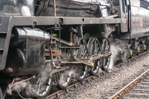 Steam Train Drive Wheels Stock Photos