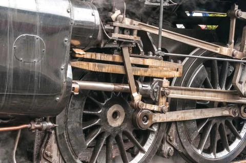 Steam Train Drive Wheels Stock Photos