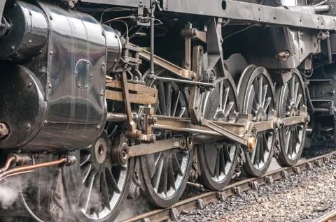 Steam Train Drive Wheels Stock Photos