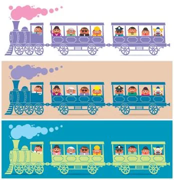 Steam Train Driver Stock Illustration