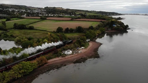Steam Train THE FLYING SCOTSMAN Stock Footage 96143894