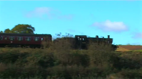 Steam train  Stock Footage 277439
