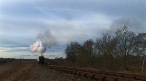 Steam train  Stock Footage 328121