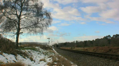 Steam train  Stock Footage 328154