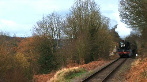 Steam train  Stock Footage 359809