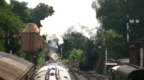 Steam train  Stock Footage 448264