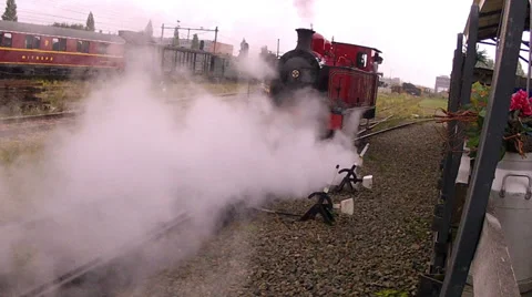 Steam train. Stock Footage 32700478