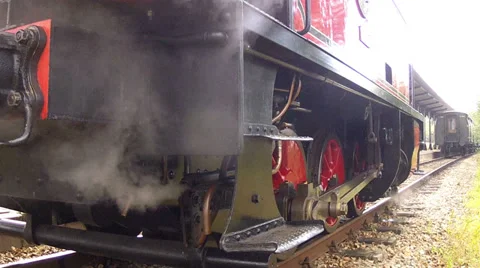 Steam train. Stock Footage 34032492