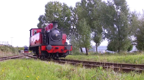 Steam train. Stock Footage 34487938