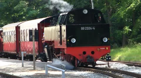 Steam train "Molli" Stock Footage 10592546