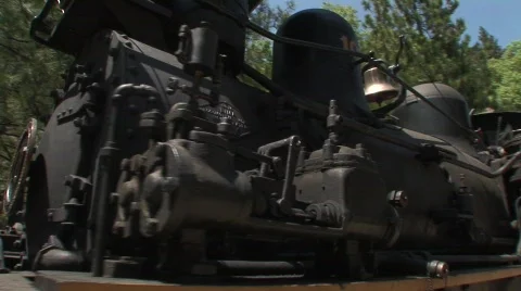 Steam train moving 1 Stock Footage 476170