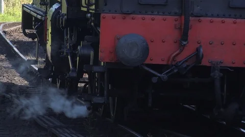 Steam Train moving towards camera slowly 4K Видео 92203241