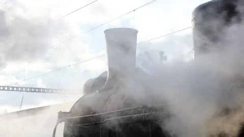 Steam Train in Operation Stock Footage 318420878