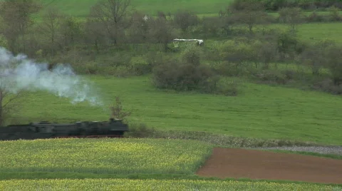 Steam train passing Vidéo 130892