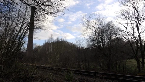 Steam Train passing on the tracks image UK England 4K Vidéo 122322896