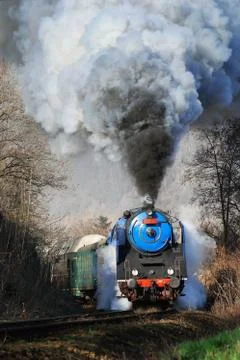 Steam train in Prague Stock Photos