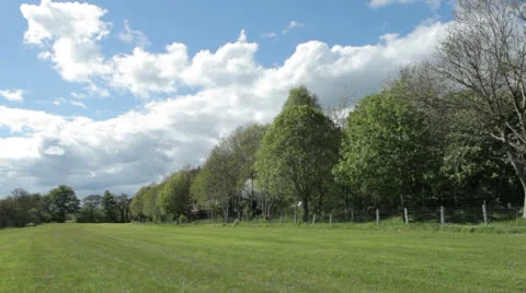 Steam train on the Royal Deeside Railway near Banchory, Scotland. Video stock 24095711