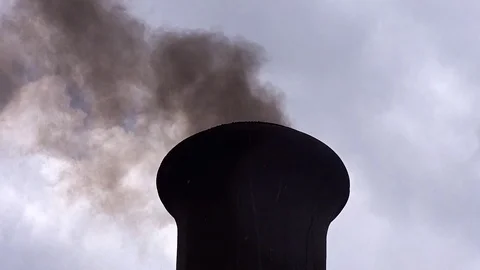 Steam train smoke chimney Stock Footage