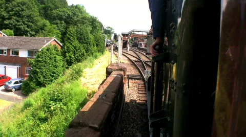 Steam train at the station Stock Footage 479750