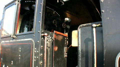 Steam train at the station Stock Footage 656291