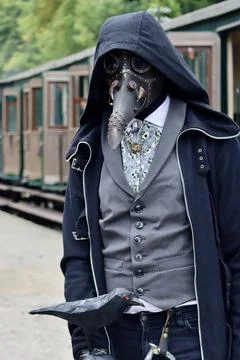 Steam train station Stock Photos