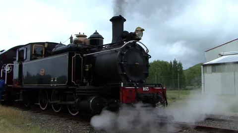 Steam Train Steaming Video stock 49178458