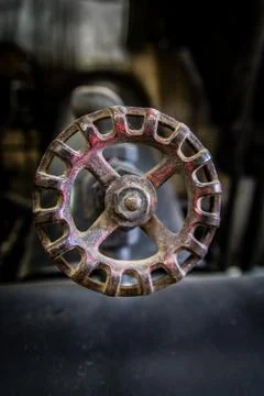 Steam train valve Stock Photos