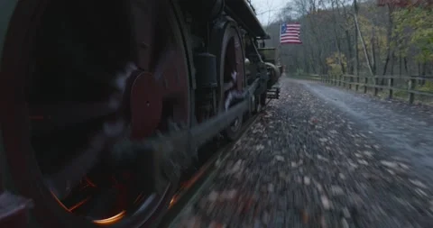 Steam Train Wheels Stock Footage 235471341