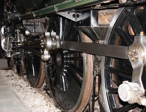 Steam Train Wheels. Stock Photos