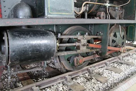 Steam Train Wheels. Stock Photos
