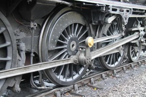 Steam Train Wheels. Stock Photos